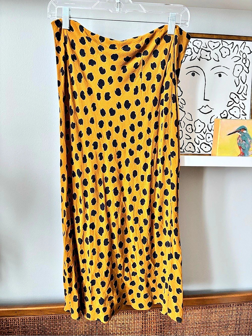 Madewell Animal Print skirt in Orange & Black size 10